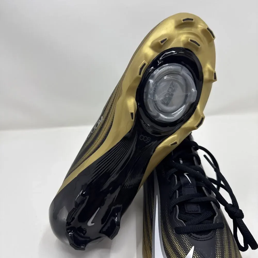 New Nike Vapor Pro 1 Football Cleats Black Metallic Gold FB3298-003 Men’s 11.5